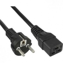 Kabel černý 2 m. se zástrčkou a IEC konektorem pro použití VENTS a RUCK