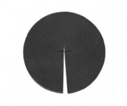 Černá molitanová krytka pro hydroponické košíky o průměru 80mm