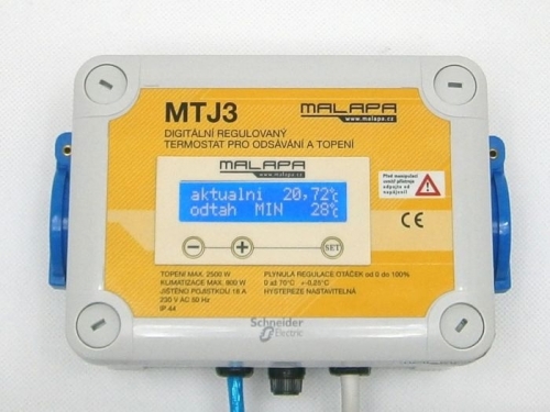 Malapa - DVOJITÝ digitální termostat s 2x regulací výkonu pro odtah přítah