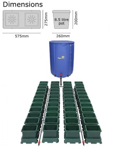 Autopot Easy2grow Kit s 48 květináči, včetně FlexiTank 400L