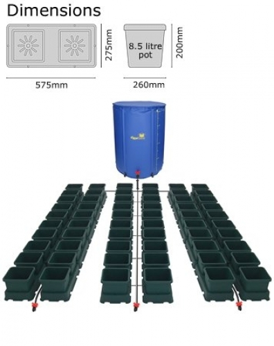 Autopot Easy2grow Kit s 60 květináči, včetně FlexiTank 400L