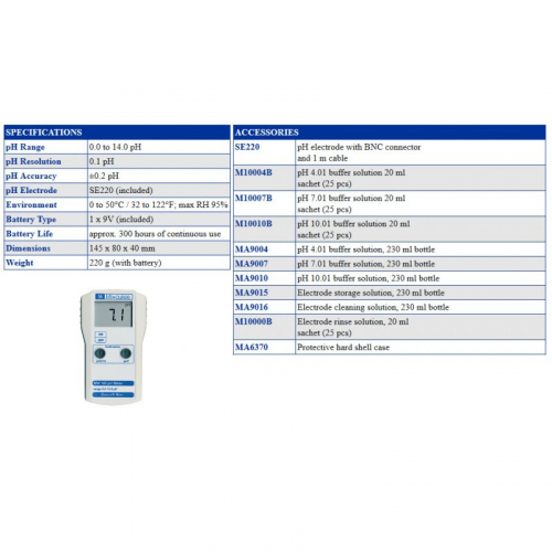 MILWAUKEE Smart PH Metr MW-100