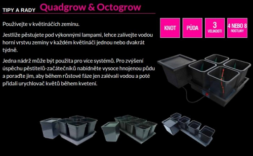 Quadgrow, pasivní hydroponický systém pro 4 rostliny